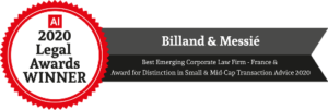 business law award for the french lawyers billand & messie